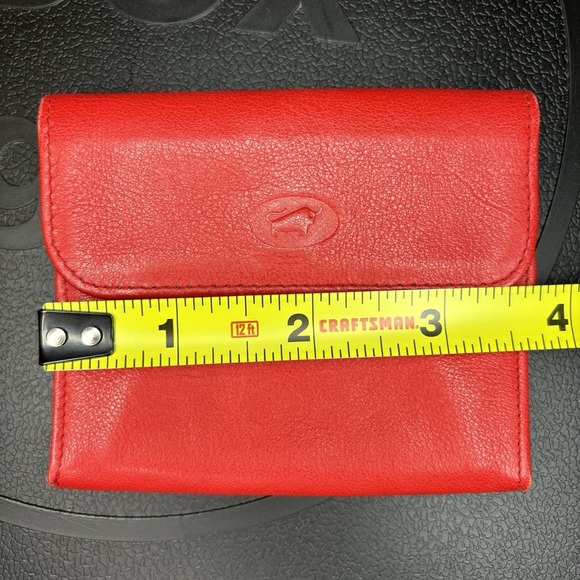 Braun Buffel Red Leather Bifold Credit Card Wallet Germany‎ Bifold Soft Classic